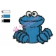 Cookie Monster Face Embroidery Design 03